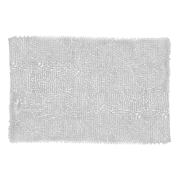 Shining Cheniile Bath Mat 20"X32" White