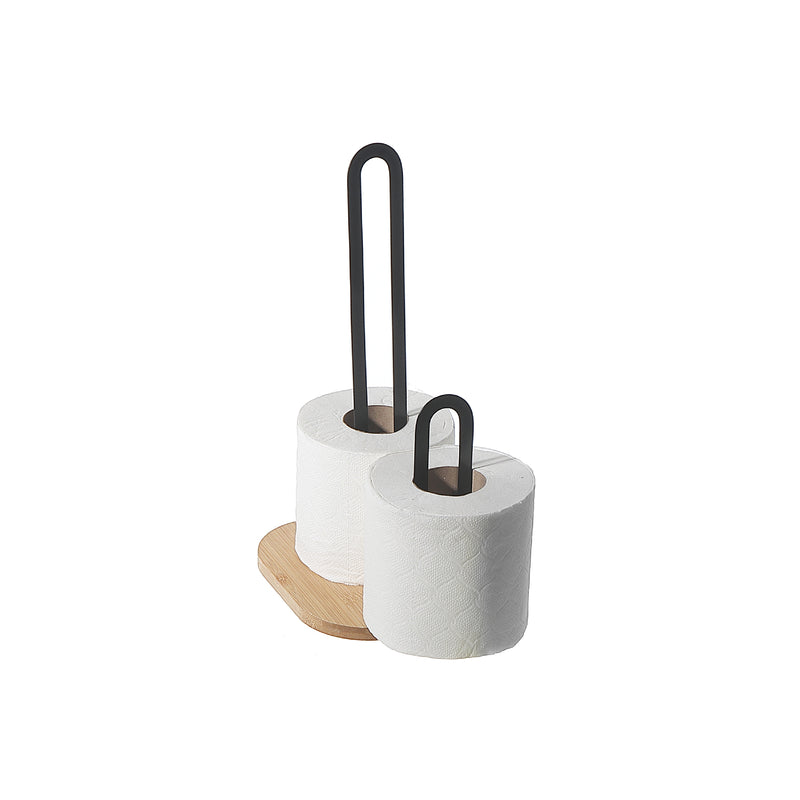 Metal Paper Towel  Holder With Bamoo Bottom