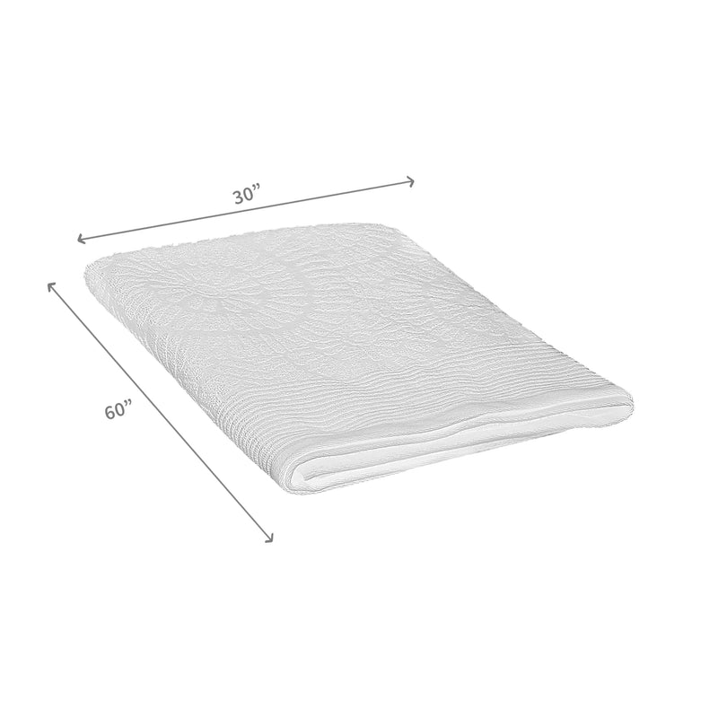 Charleston Bath Sheet 30" X 60" White