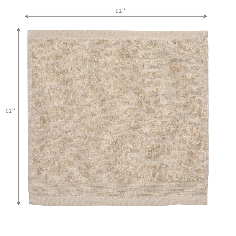 Charleston Wash Cloth 12" X 12" Sand - Set of 6