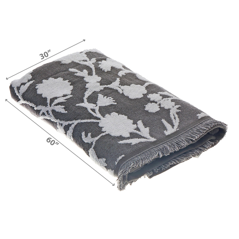 Cameron Bath Sheet 30" X 60" Dark Grey