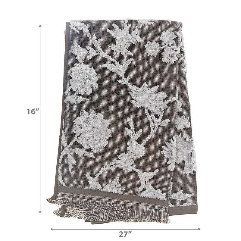 Cameron Hand Towel 16" X 27" Dark Grey - Set of 2