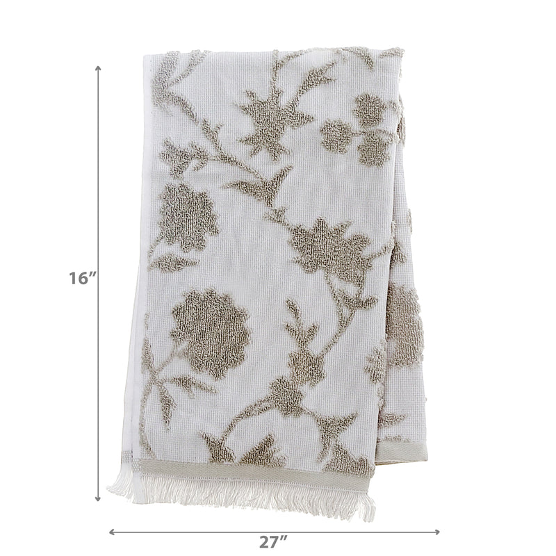 Cameron Hand Towel 16" X 27" Light Grey - Set of 2