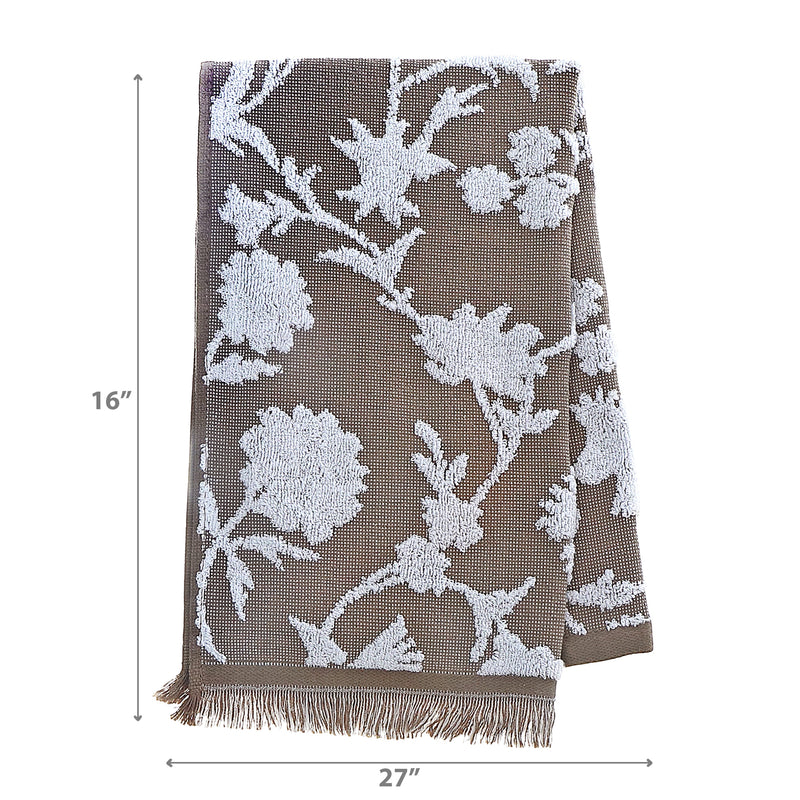 Cameron Hand Towel 16" X 27" Taupe - Set of 2