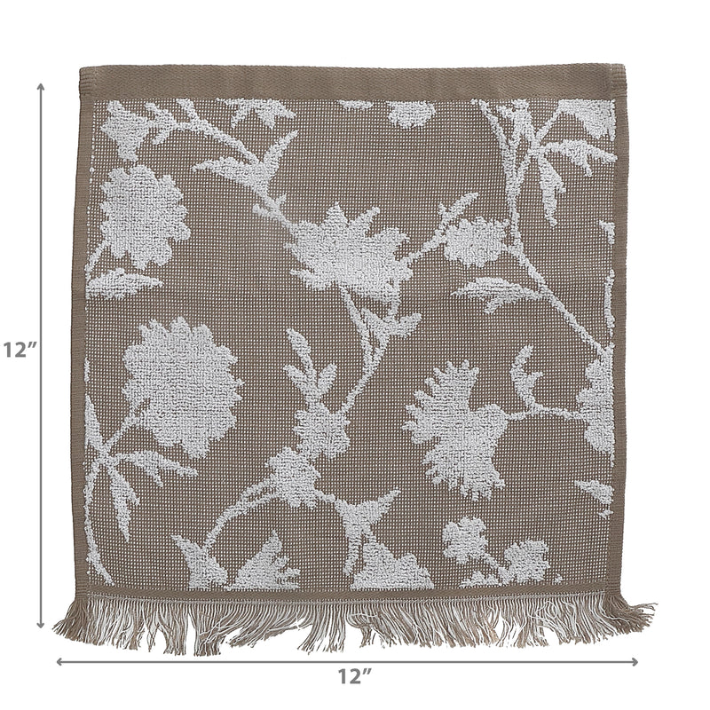 Cameron Wash Cloth 12" X 12" Taupe - Set of 6