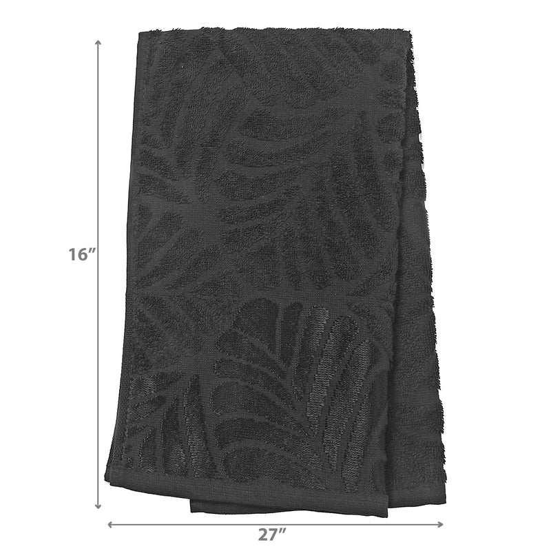 Baltic Hand Towel 16" X 27" Black - Set of 2