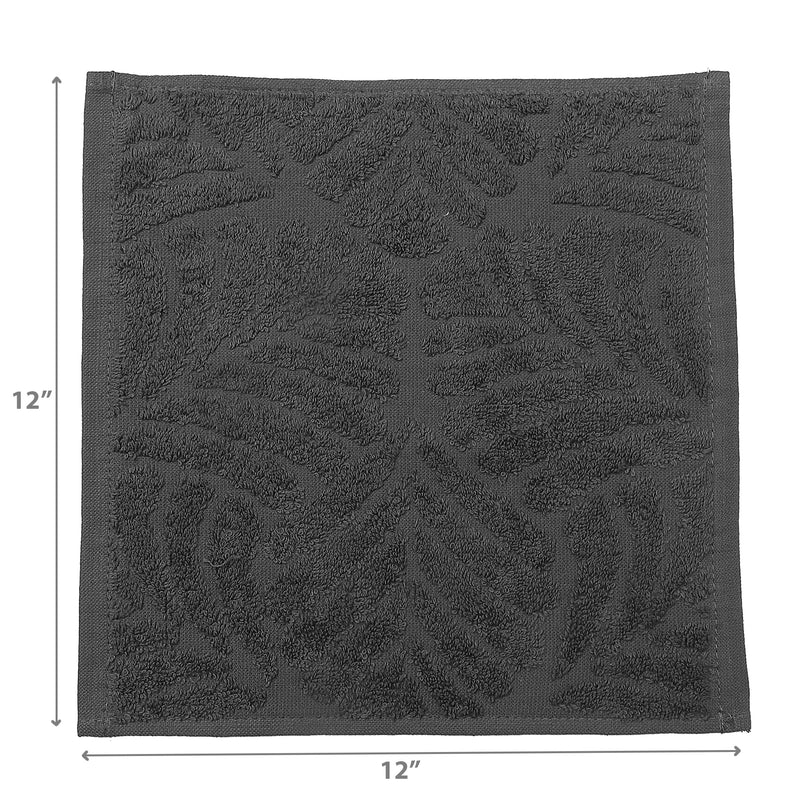 Baltic Wash Cloth 12" X 12" Dark Grey - Set of 6