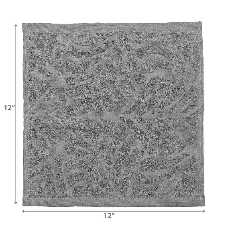 Baltic Wash Cloth 12" X 12" Light Grey - Set of 6