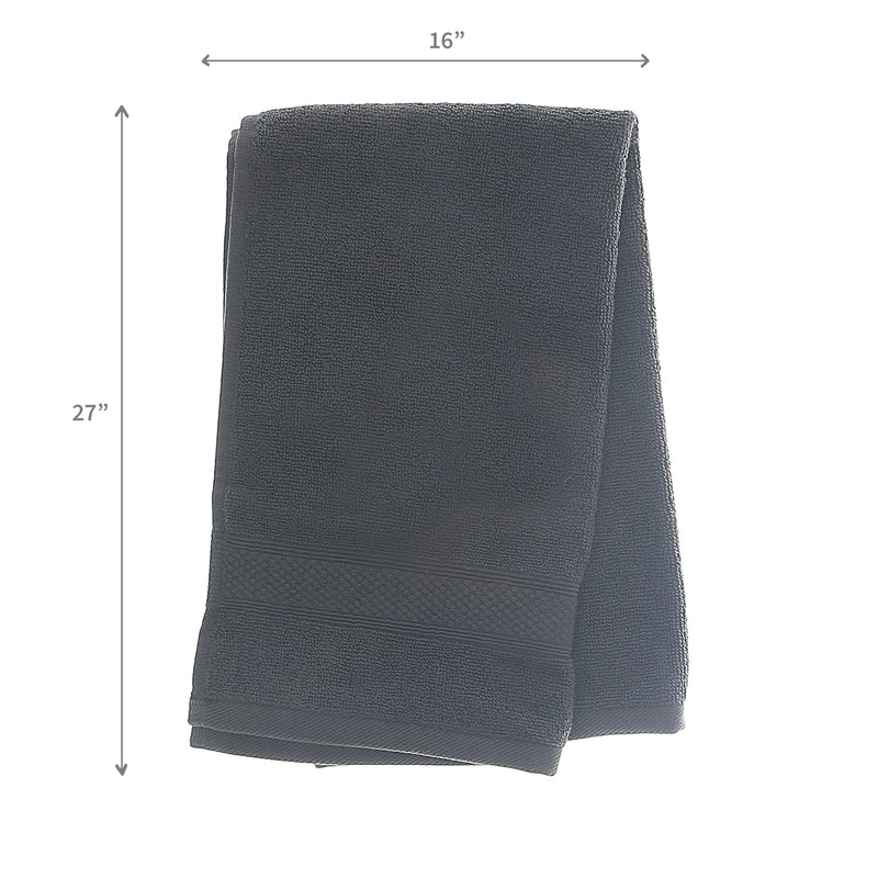 Nova Hand Towel 16" X 27" Dark Grey - Set of 2