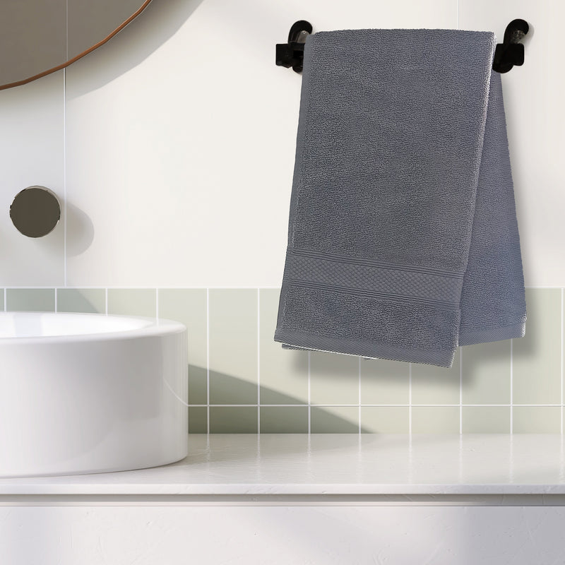 Nova Hand Towel 16" X 27" Light Grey - Set of 2