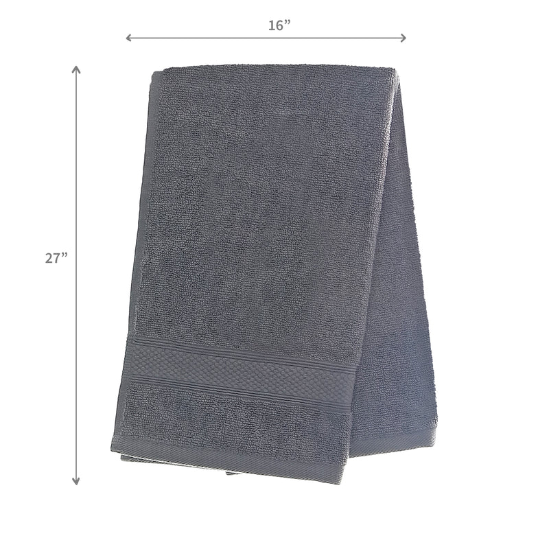 Nova Hand Towel 16" X 27" Light Grey - Set of 2