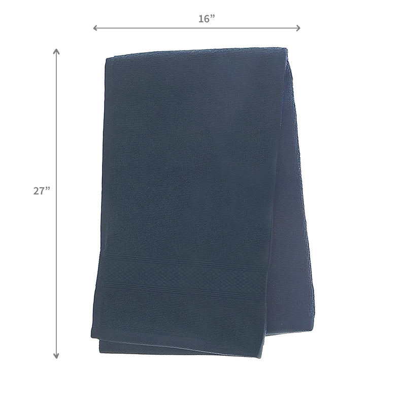 Nova Hand Towel 16" X 27" Navy - Set of 2