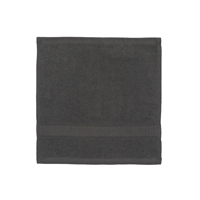 Nova Wash Cloth 12" X 12" Dark Grey - Set of 6