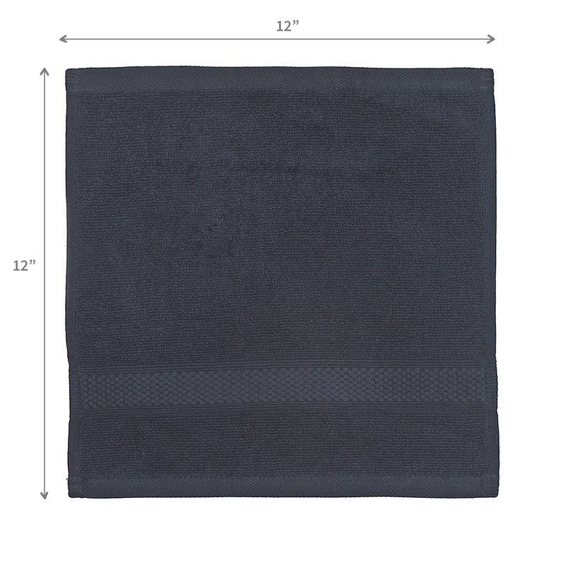 Nova Wash Cloth 12" X 12" Navy - Set of 6