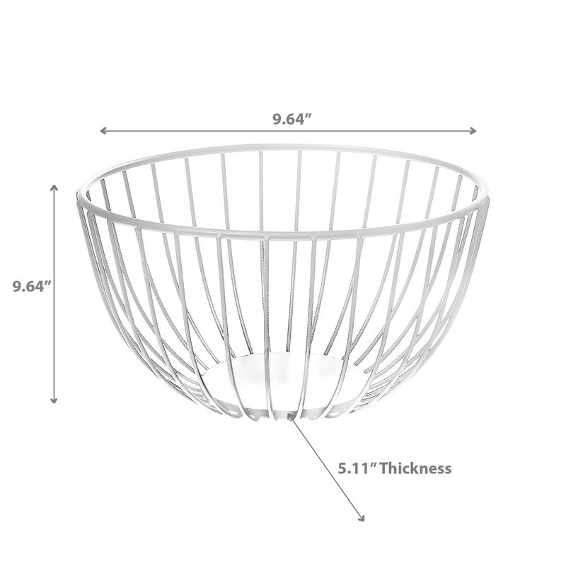 Metal Basket With Powder  Coating White