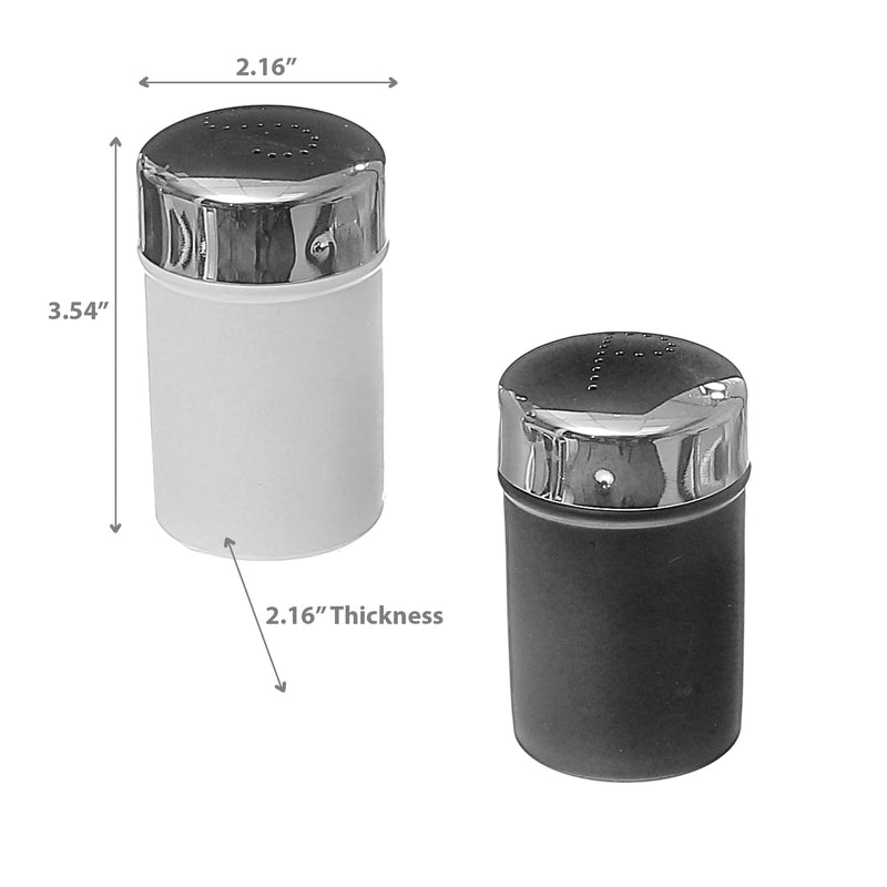 Stainless Steel Salt And Pepper With Powder Coating 3.54"