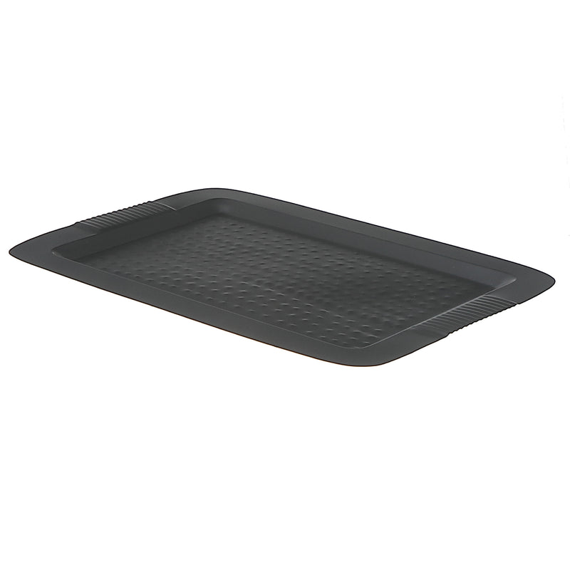 Rectangular Hammered Tray 17" X 12" Matt Black