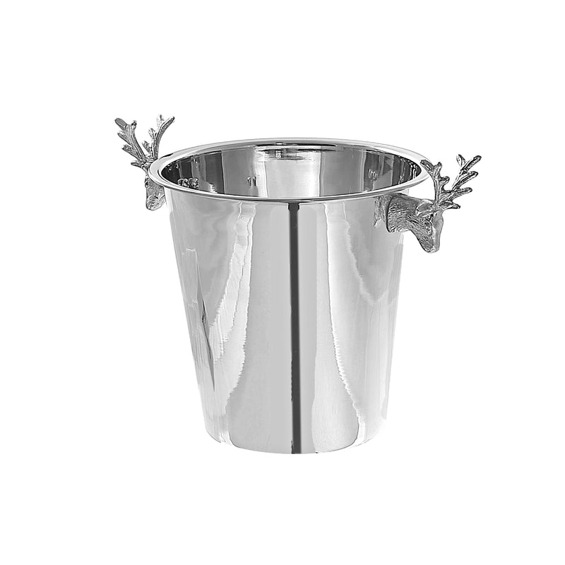 Stainless Steel Wine Bucket  With Reindeer  8.66"