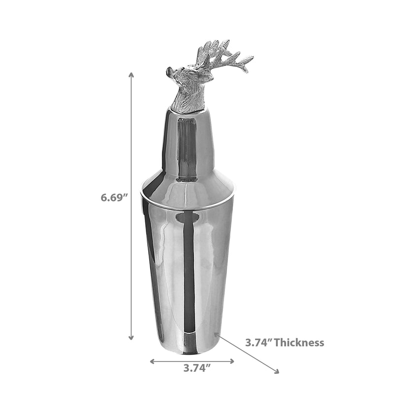 Stainless Steel Cocktail Shaker With Reindeer  750 Ml