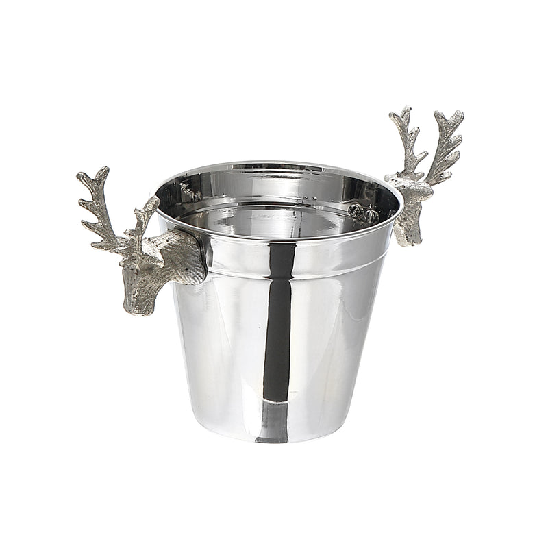 Stainless Steel Ice Bucket With Reindeer  5.5"