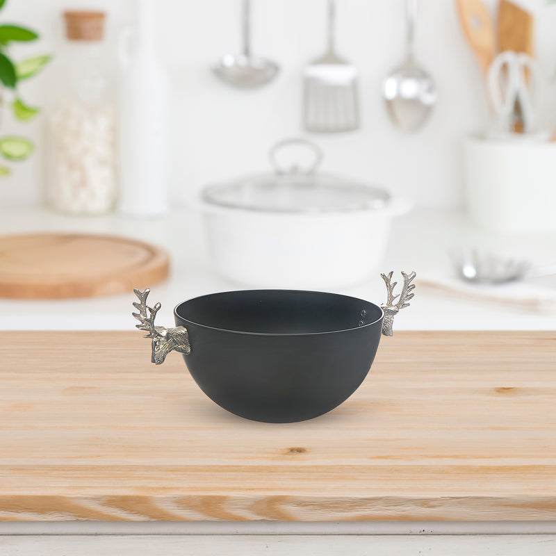 Stainless Steel Bowl  With  Reindeer Handle  9.44"