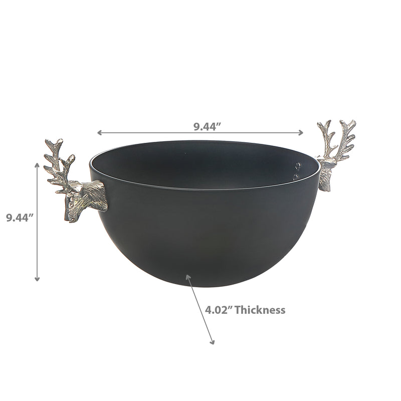 Stainless Steel Bowl  With  Reindeer Handle  9.44"