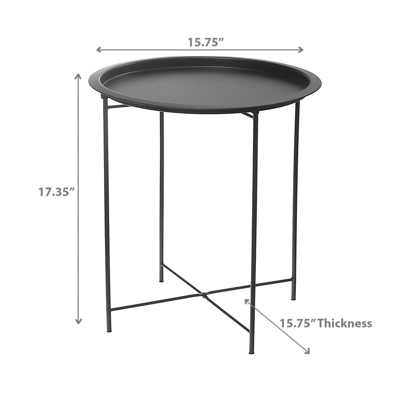 Metal Black Round Coffee Table