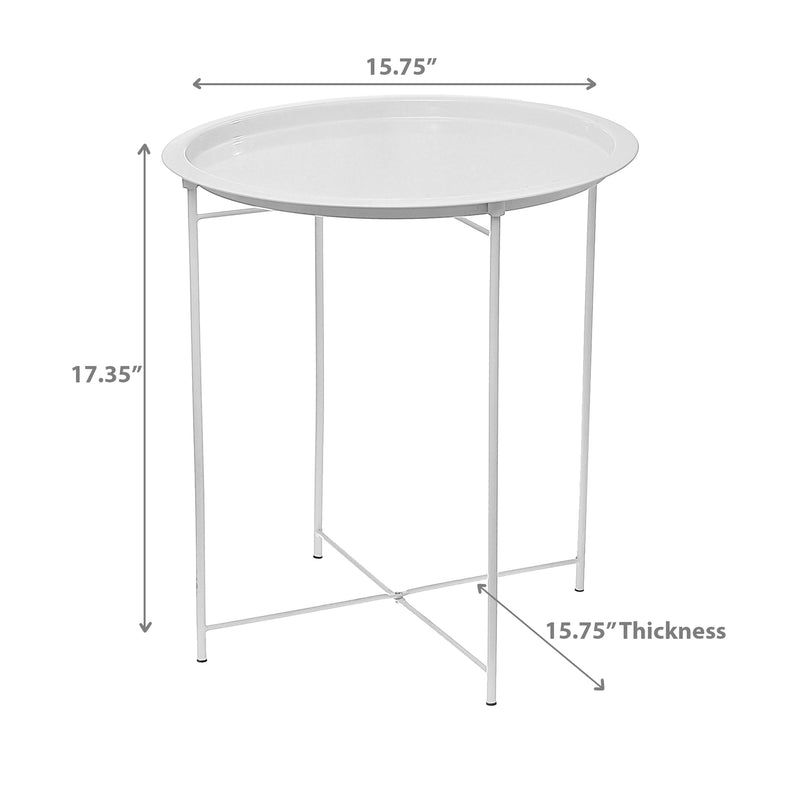 Metal Black Round Coffee Table