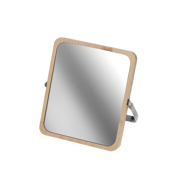 Matte Black 2 Sided Rect. Mirror With Stand 3 X Magnify