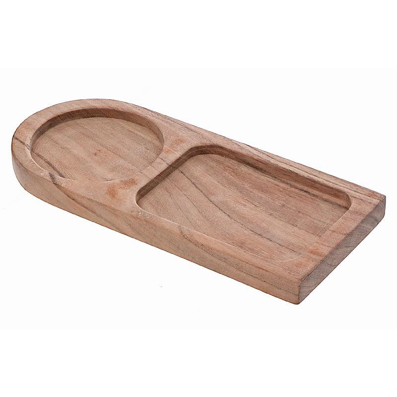 Custom Acacia Wood 2 Section Serving Tray