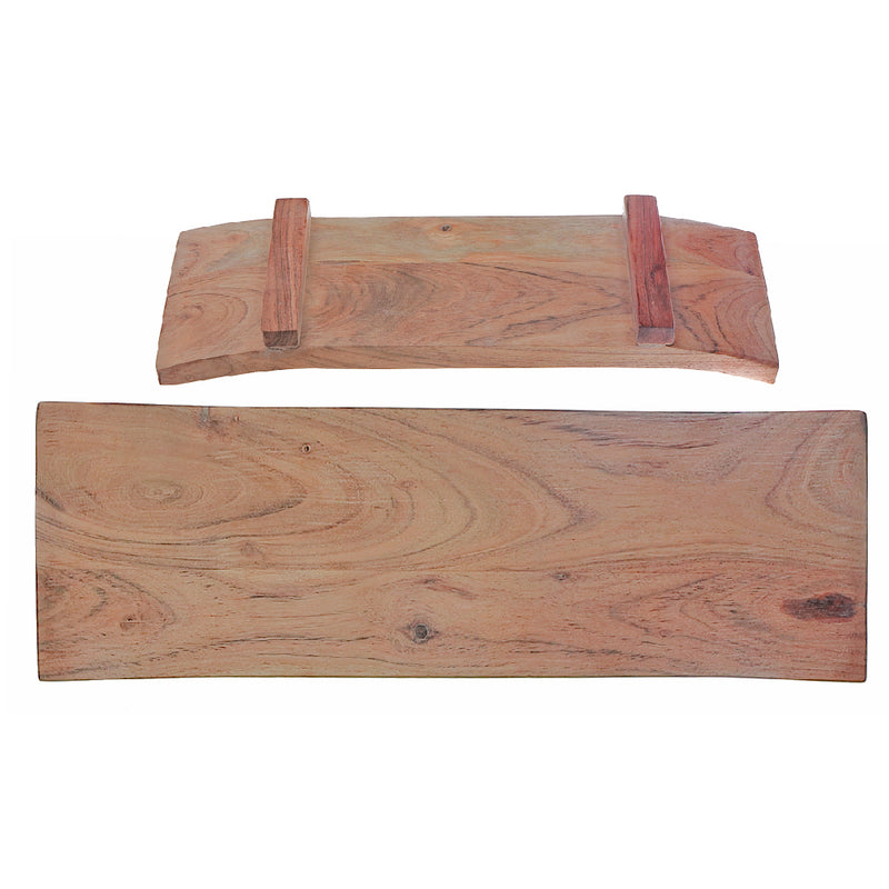 Custom Acacia Wood Rectangle Boat Tray 18"