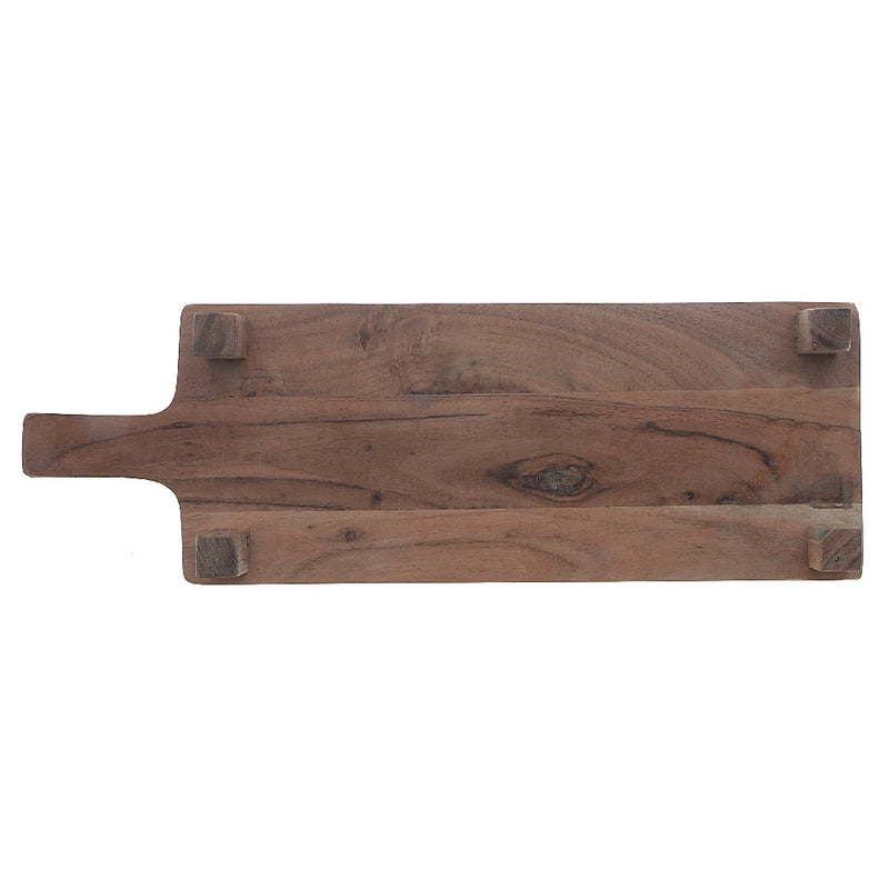 Custom Acacia Wood Rectangle Serving Board On Stand