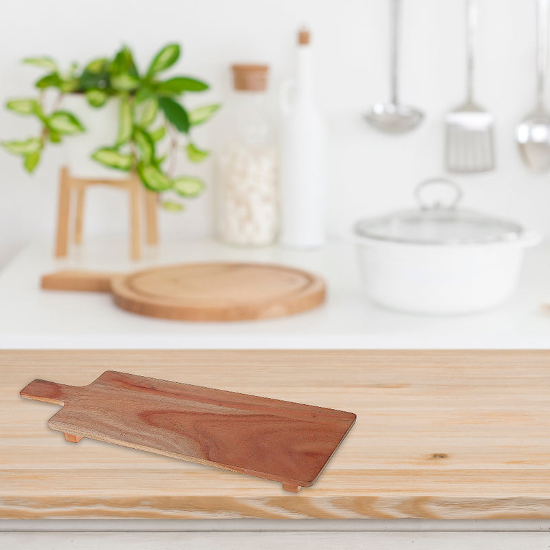 Custom Acacia Wood Rectangle Serving Board On Stand