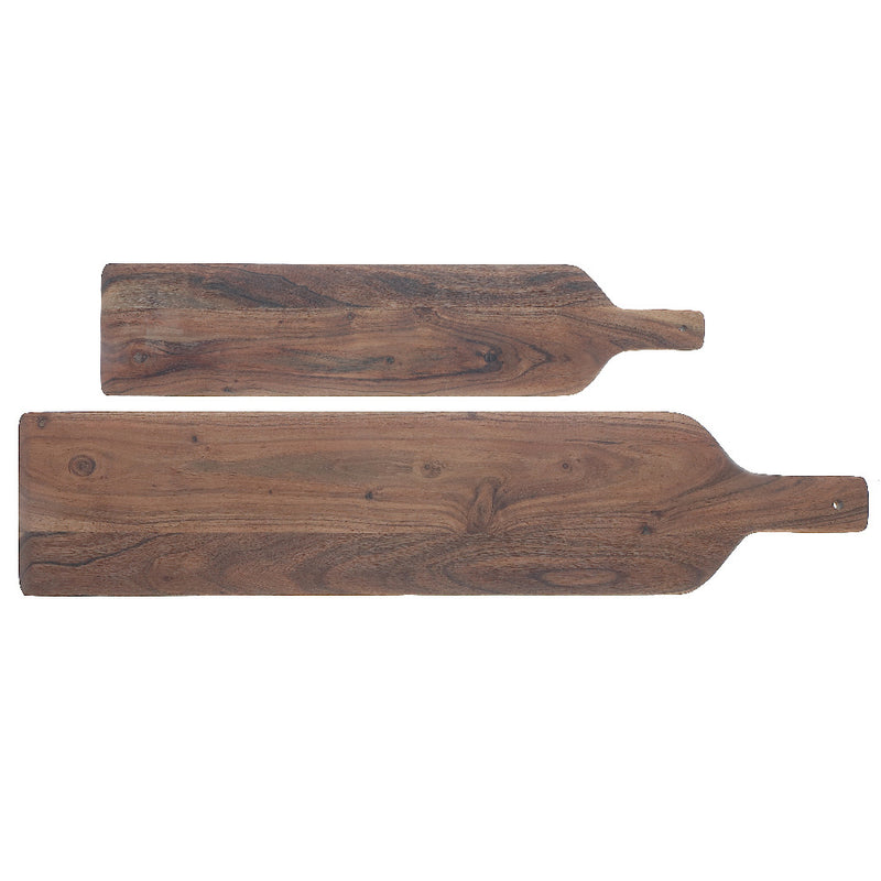 Custom Acacia Wood Beveled Serving Board With Handle