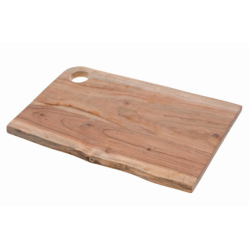 Custom Acacia Wood Live Edge Serving Board With Round Handle