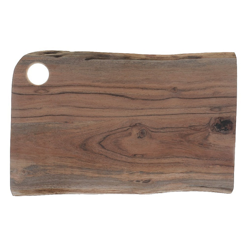 Custom Acacia Wood Live Edge Serving Board With Round Handle