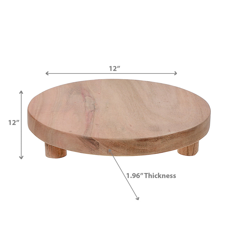 Acacia Wooden Round Table Riser