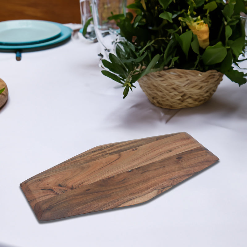 Acacia Wooden Tapered Edges Serving Board