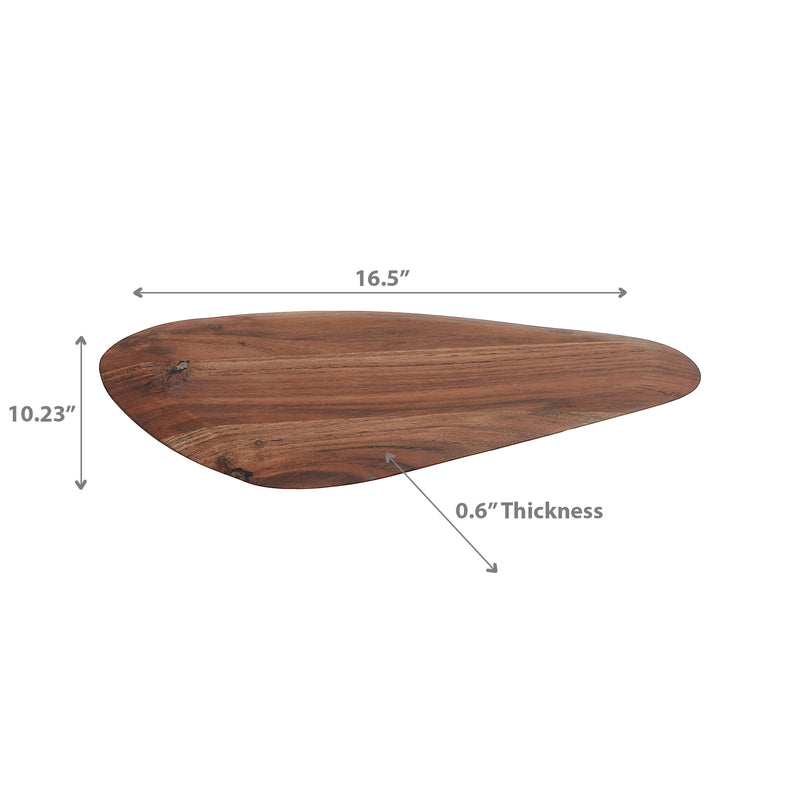 Acacia Wooden Curved Triangle Serving Board