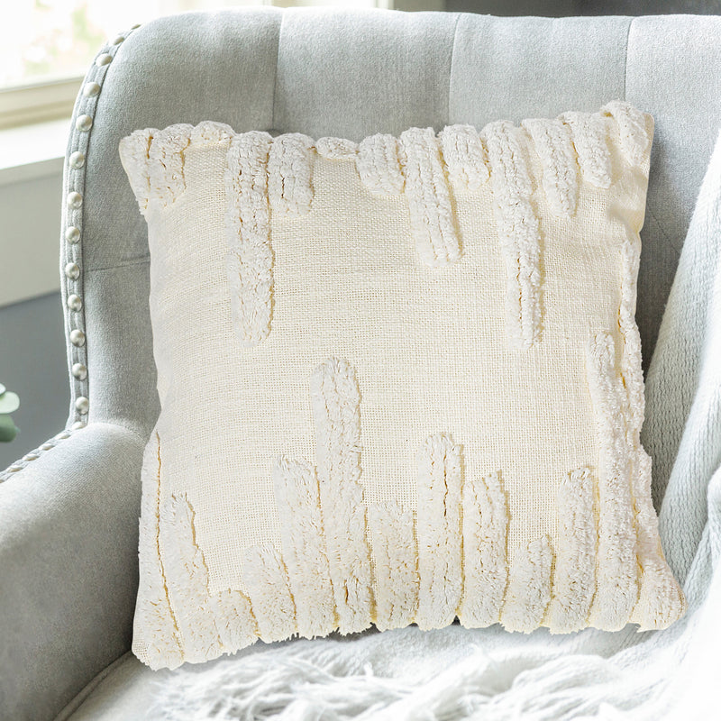 Slub Cotton Ivory Cushion Speed 18 X 18 - Set of 2