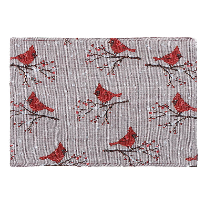 Tapestry Placemat Multi Cardinal 13 X 18 - Set of 12