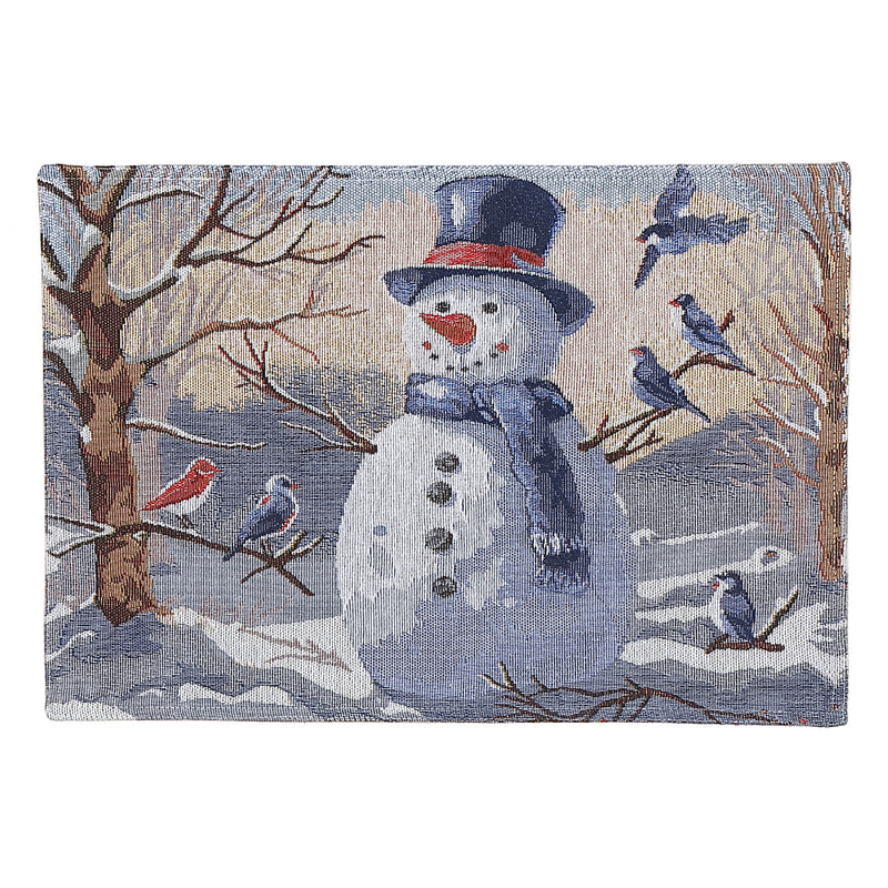 Tapestry Placemat Snowman 13 X 18 - Set of 12