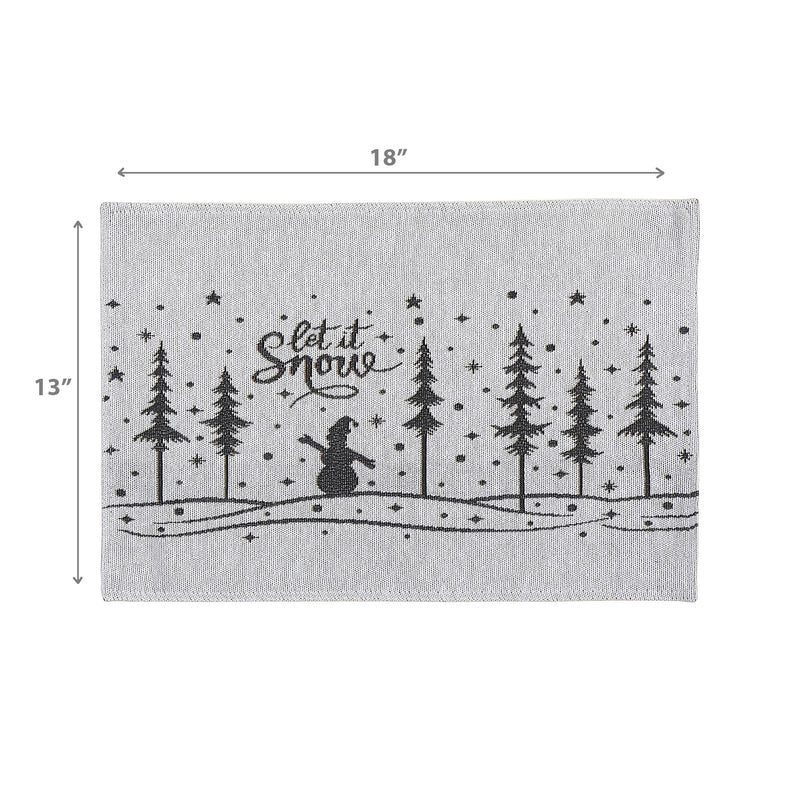 Tapestry Placemat Let It Snow 13 X 18 - Set of 12