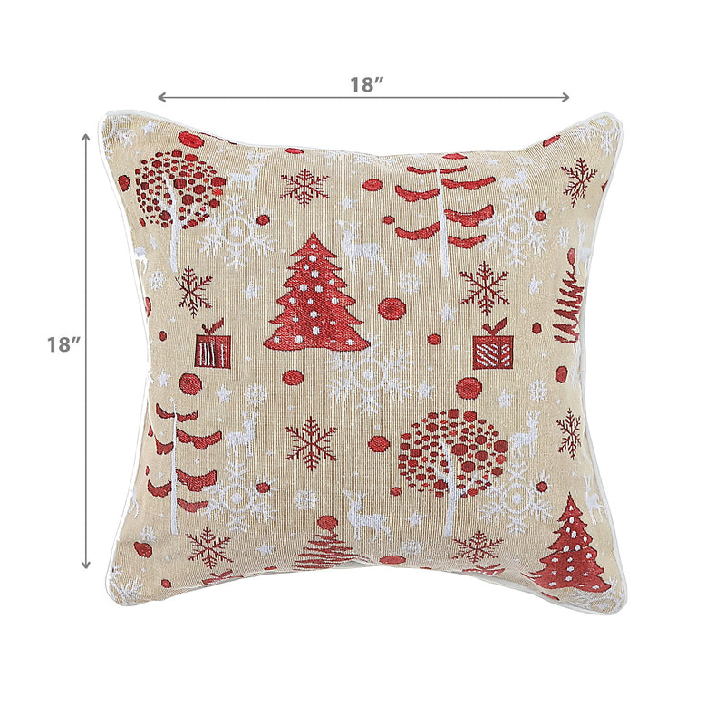 Tapestry Cushion X'Mas Decoration 18 X 18 - Set of 2