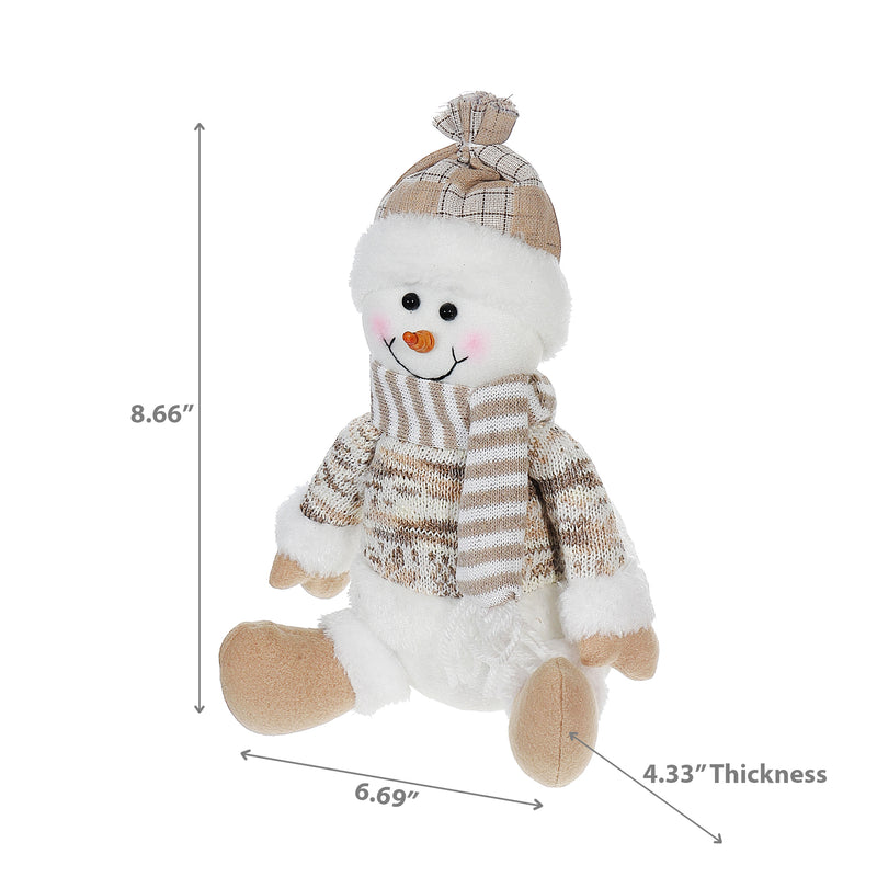 Snowman Plush Self Sitter 8.66" - Set of 2