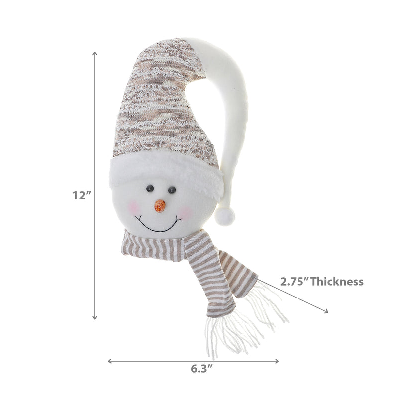 Snowman Plush Head 12" - Set of 2