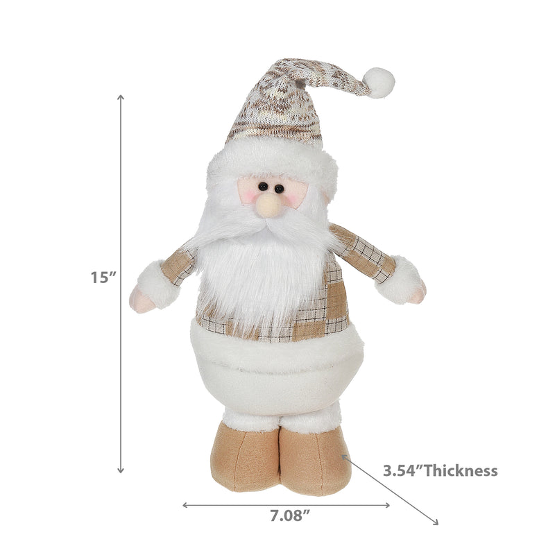 Santa Plush Stander 15"