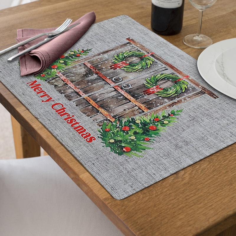 Printed Rubber Mat Christmas Door