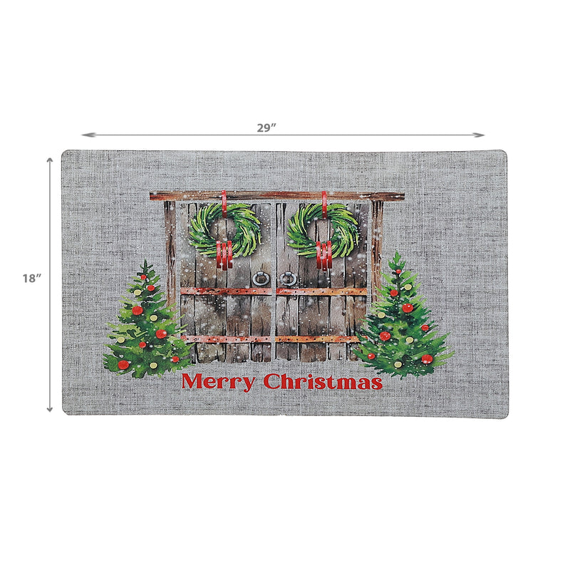 Printed Rubber Mat Christmas Door