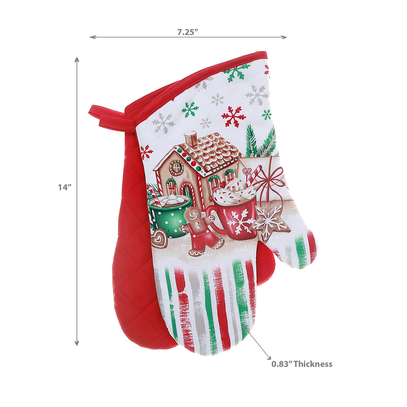 Oven Mitts 2 Pcs House - Set of 2